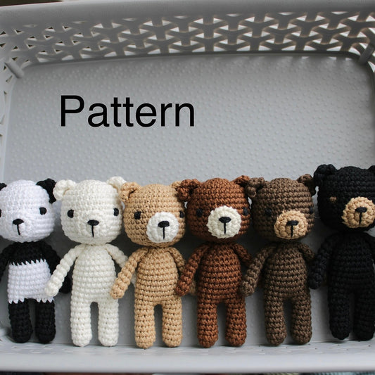 Mini crochet bear by Priscillia Uloho PATTERN